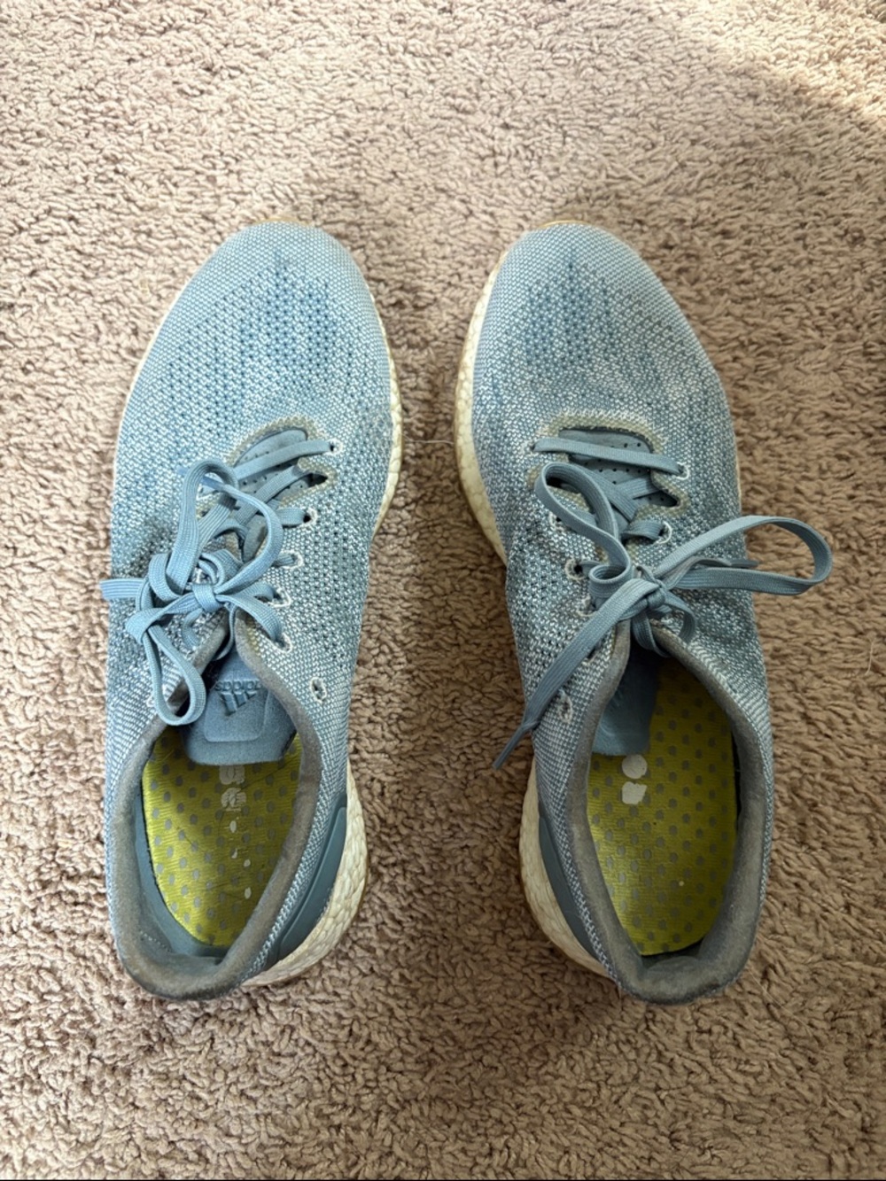 Adidas Boost Light Blue Knit Sneakers